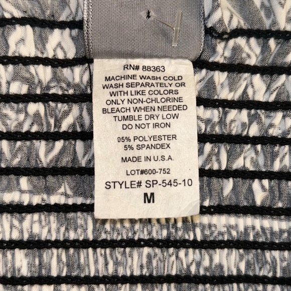 Aztec Black and White Strapless Dress, Size M, NWT - Picture 4 of 5